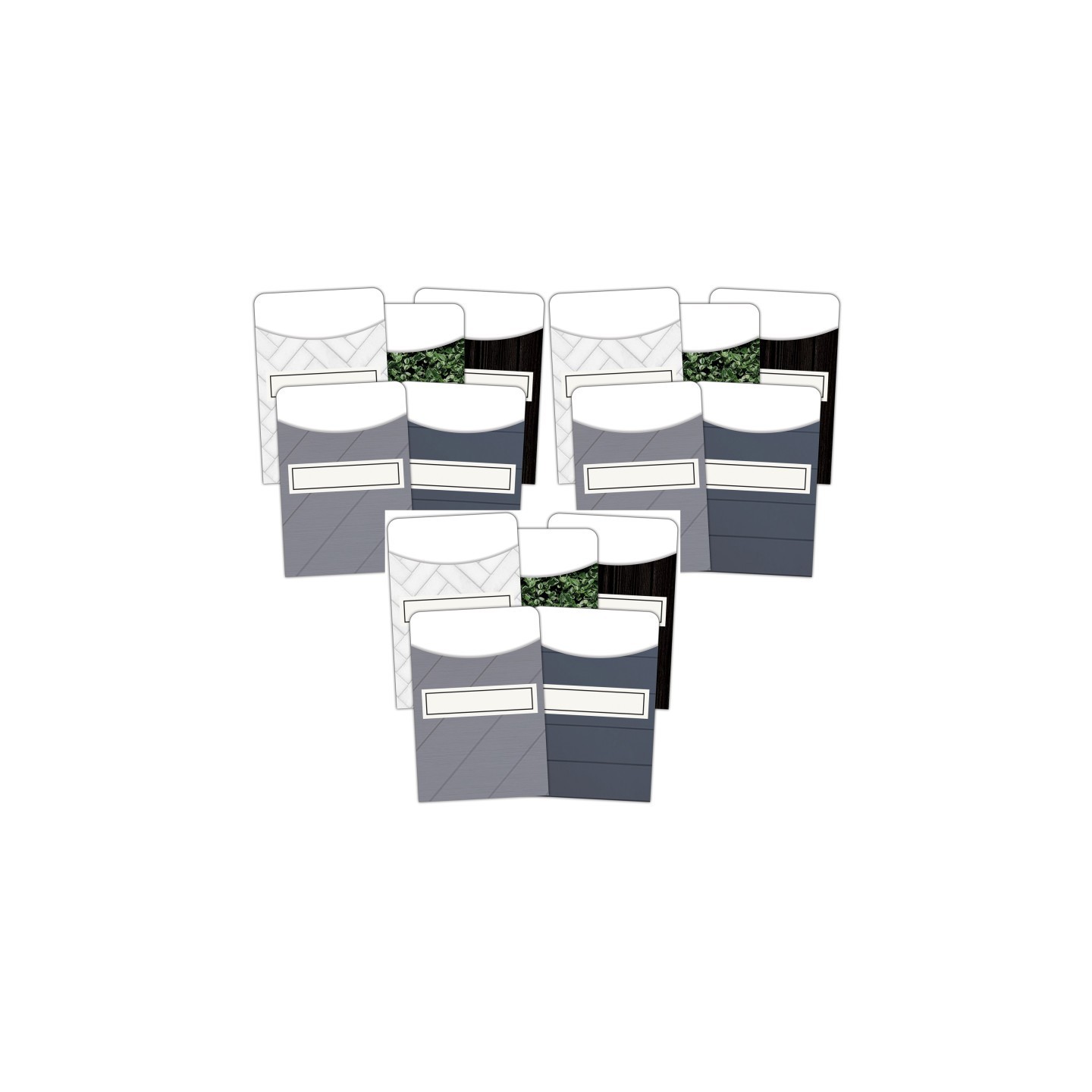 Teacher Created Resources® Modern Farmhouse Library Pockets - Multi-Pack, 35 Per Pack, 3 Packs
