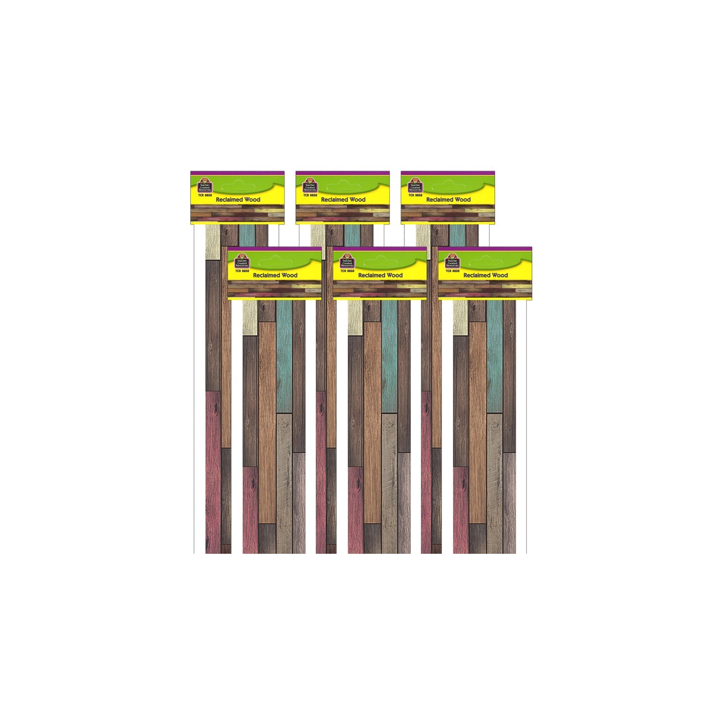 Teacher Created Resources® Home Sweet Classroom Reclaimed Wood Design Border Trim, 35 Feet Per Pack, 6 Packs