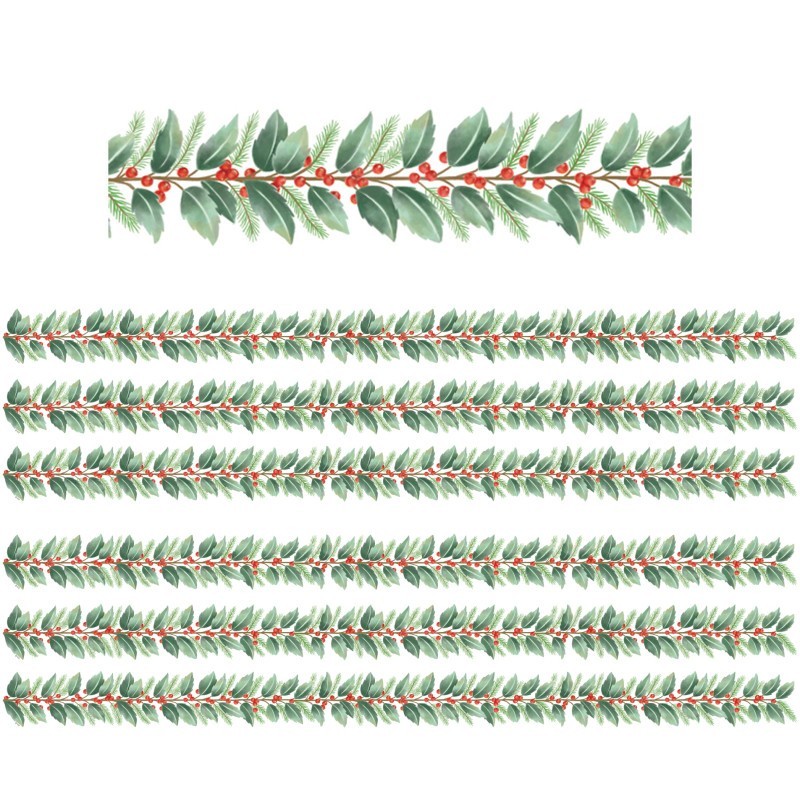 Teacher Created Resources® Holly Die-Cut Border Trim, 35 Feet Per Pack, 6 Packs