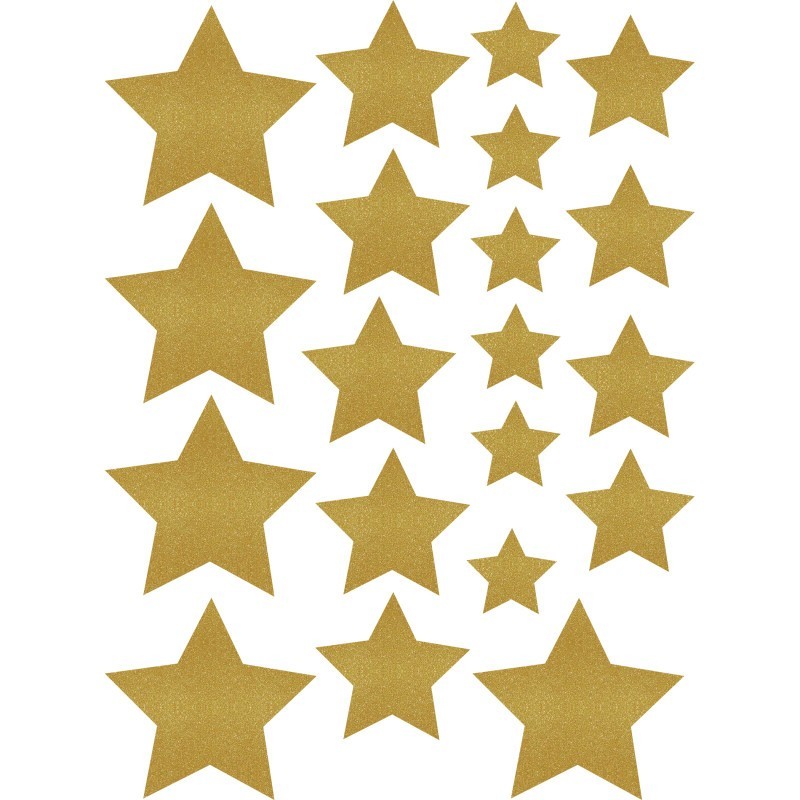 Teacher Created Resources® Gold Shimmer Stars Accents, Assorted Sizes, 60 Per Pack, 3 Packs