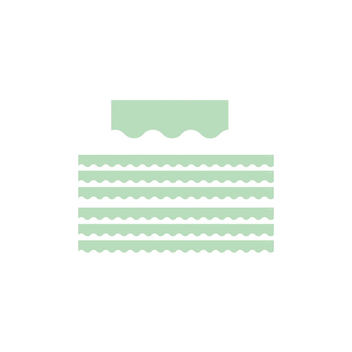 Teacher Created Resources® Mint Green Scalloped Border Trim, 35 Feet Per Pack, 6 Packs