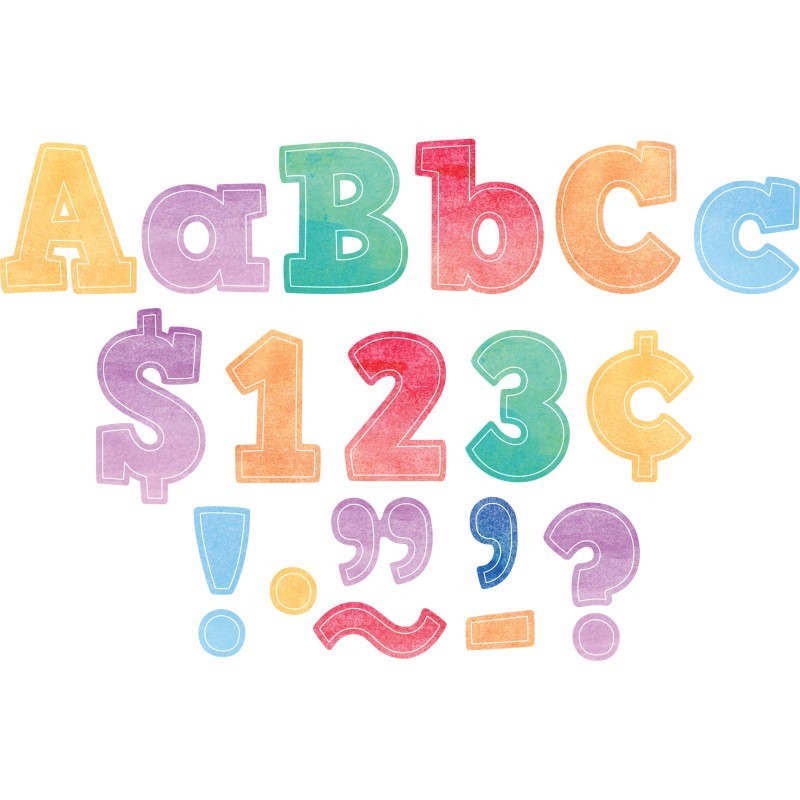 Teacher Created Resources® Watercolor Bold Block 4" Letters Combo Pack
