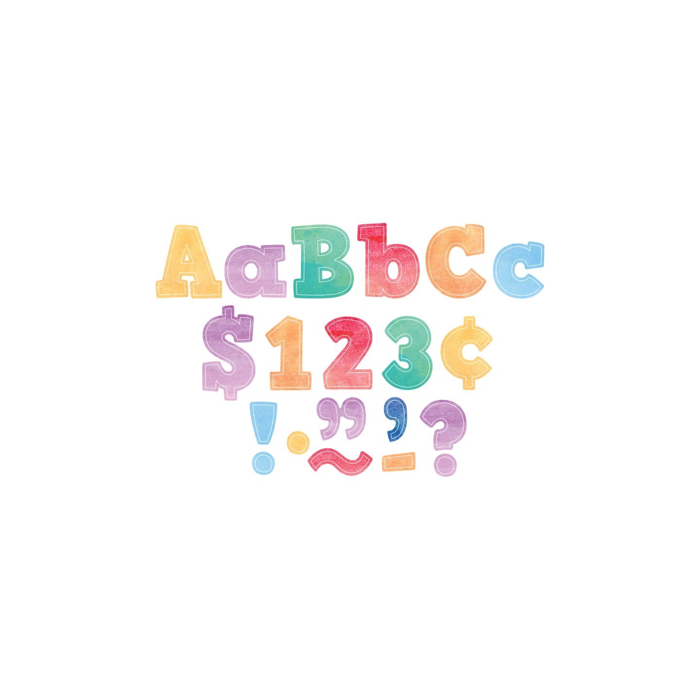 Teacher Created Resources® Watercolor Bold Block 4" Letters Combo Pack