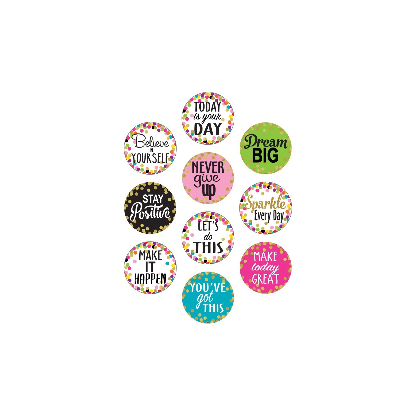 Teacher Created Resources® Confetti Positive Sayings Accents