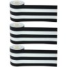 Teacher Created Resources® Black & White Stripes Straight Rolled Border Trim, 50 Feet Per Roll, Pack of 3