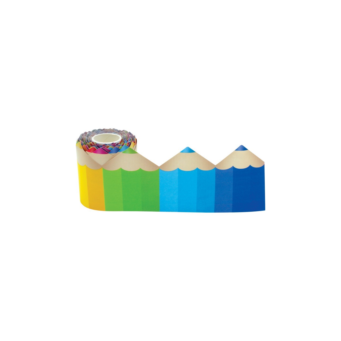 Teacher Created Resources® Colored Pencils Die-Cut Rolled Border Trim, 50 Feet