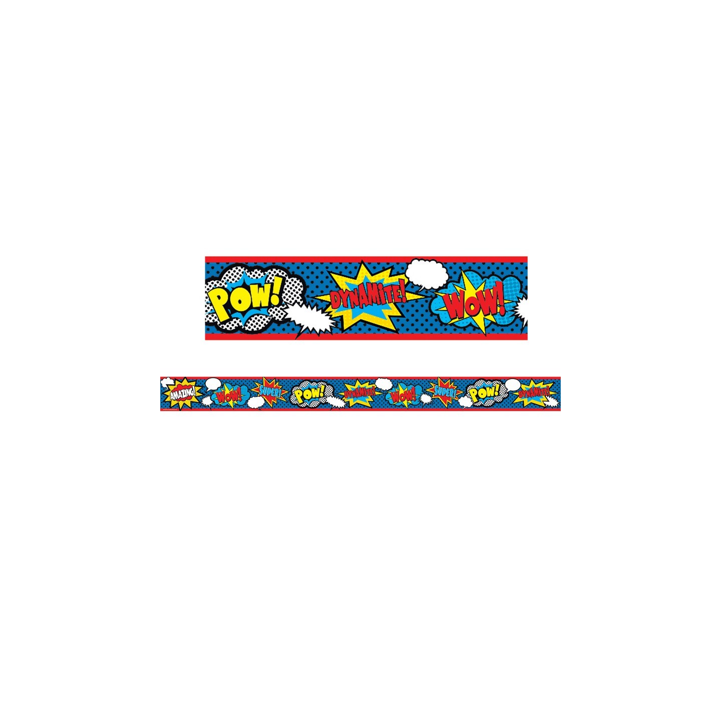 Teacher Created Resources® Superhero Straight Rolled Border Trim, 50 Feet