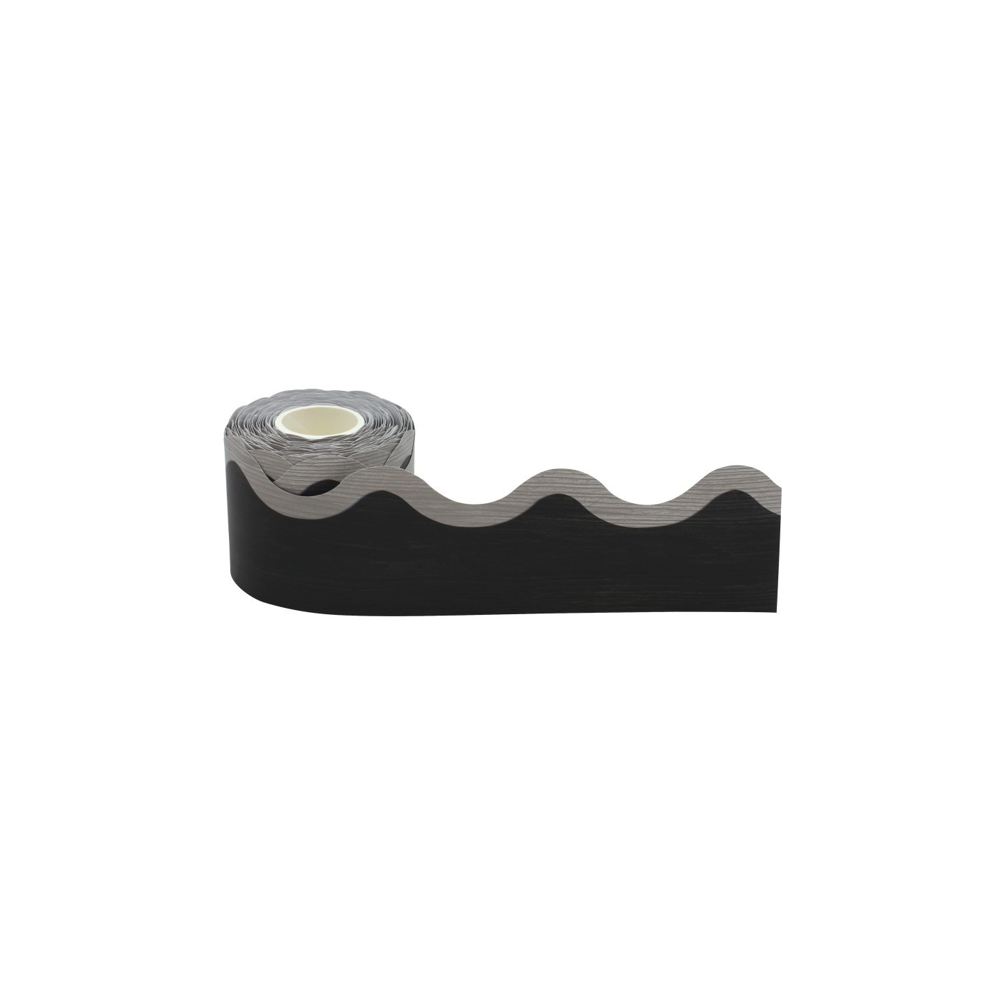 Teacher Created Resources® Modern Farmhouse Black with Gray Scalloped Rolled Border Trim, 50 Feet