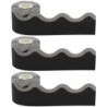 Teacher Created Resources® Modern Farmhouse Black with Gray Scalloped Rolled Border Trim, 50 Feet Per Roll, Pack of 3