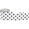 Teacher Created Resources® Black Polka Dots on White Scalloped Rolled Border Trim, 50 Feet