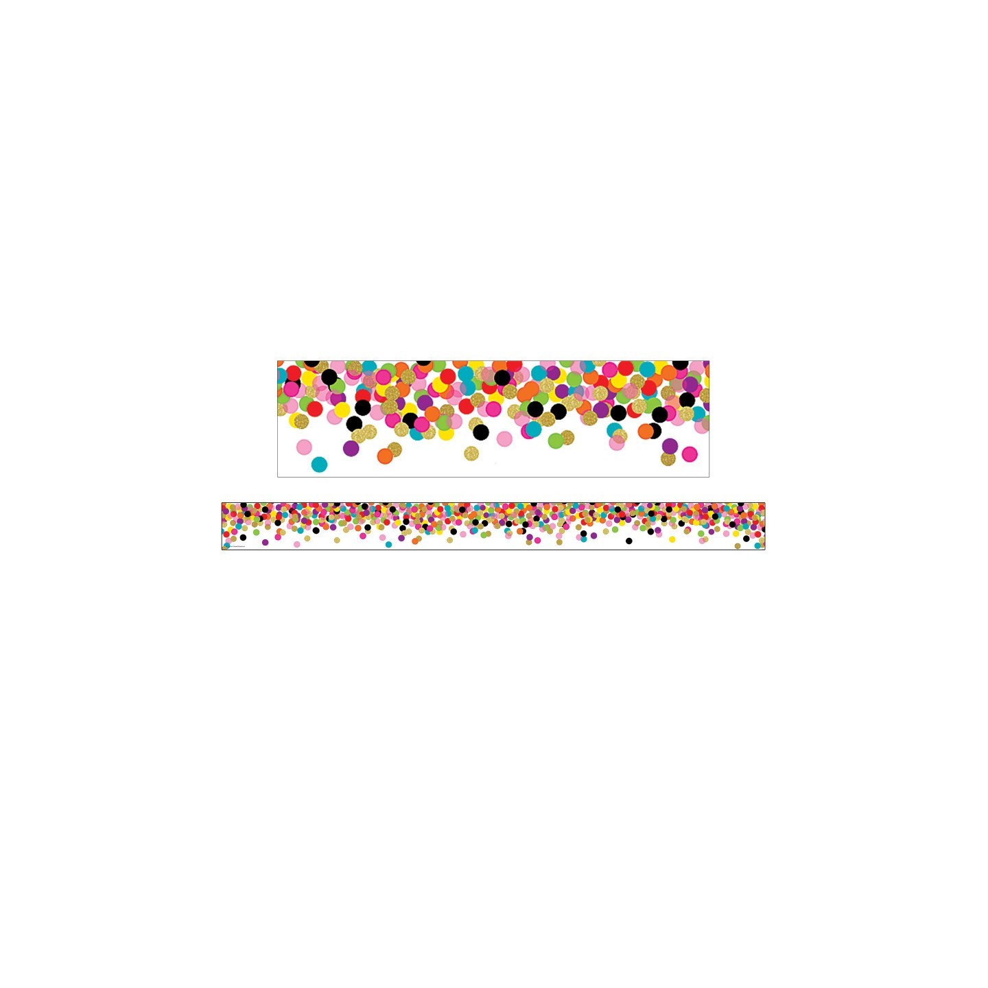 Teacher Created Resources® Confetti Straight Rolled Border Trim, 50 Feet