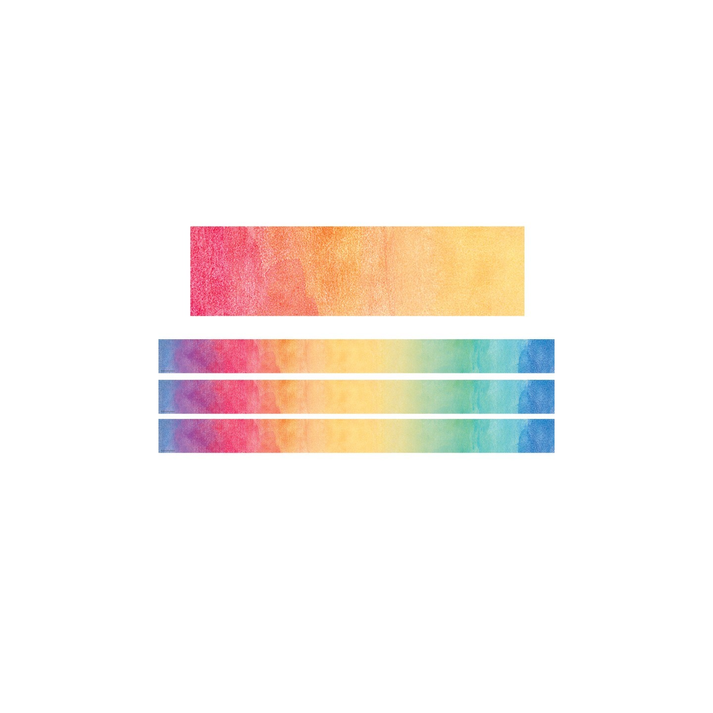 Teacher Created Resources® Watercolor Straight Rolled Border Trim, 50 Feet Per Roll, 3 Rolls
