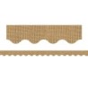 Teacher Created Resources® Burlap Design Scalloped Rolled Border Trim, 50 Feet