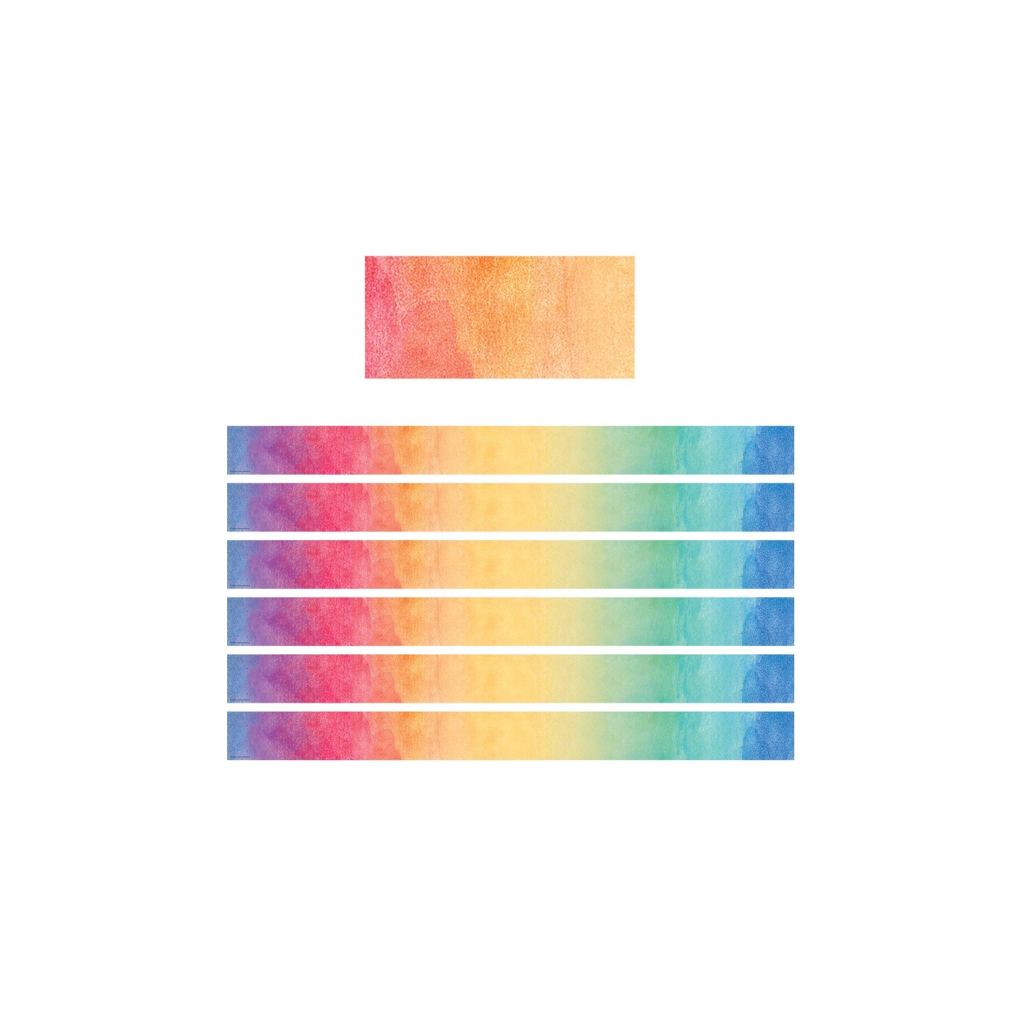 Teacher Created Resources® Watercolor Straight Border Trim, 35 Feet Per Pack, 6 Packs