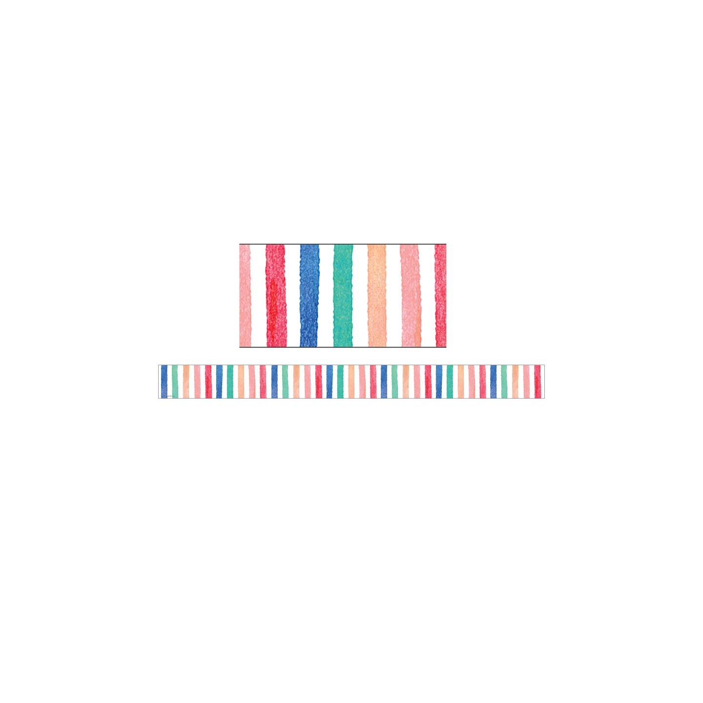 Teacher Created Resources® Watercolor Stripes Straight Border Trim, 35 Feet