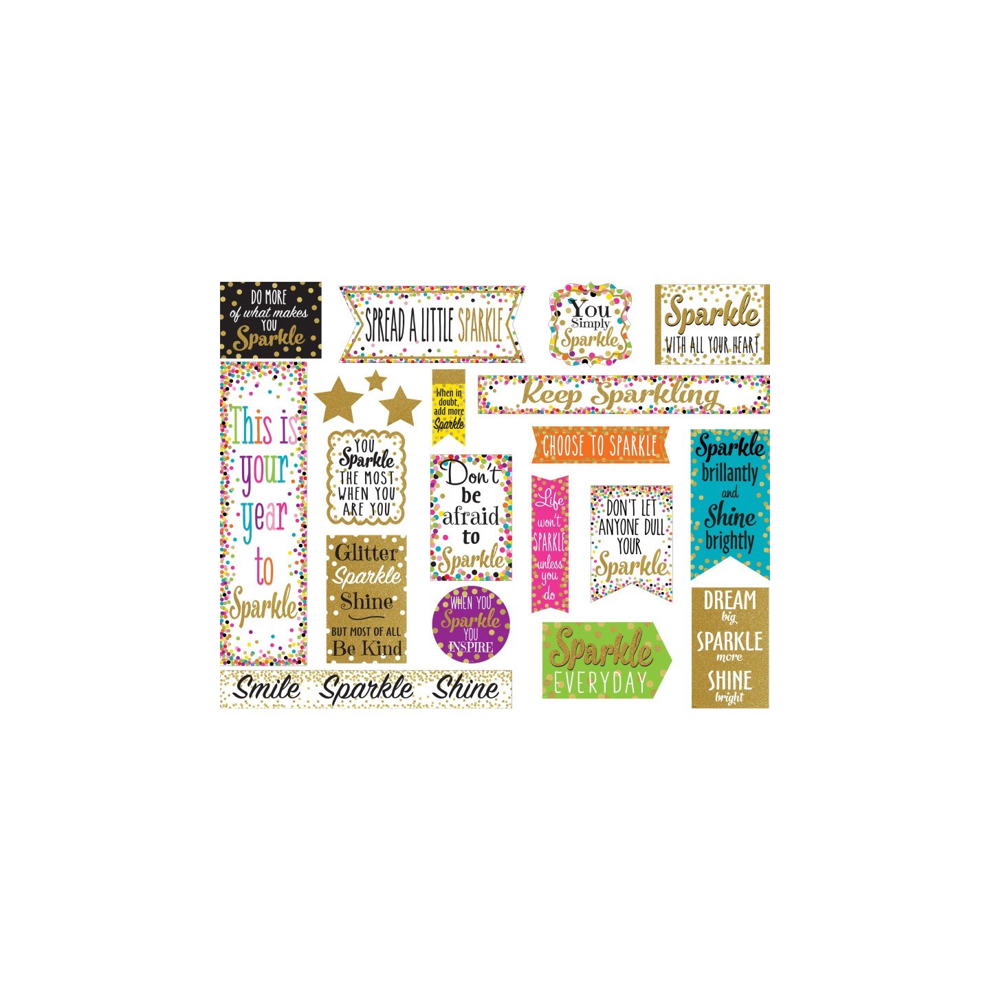 Teacher Created Resources® Confetti Sparkle and Shine Mini Bulletin Board Set