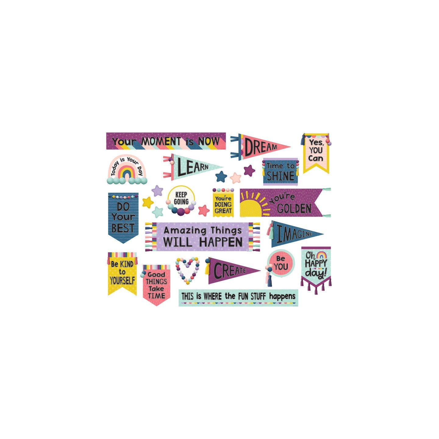 Teacher Created Resources® Oh Happy Day Positive Mini Bulletin Board Set