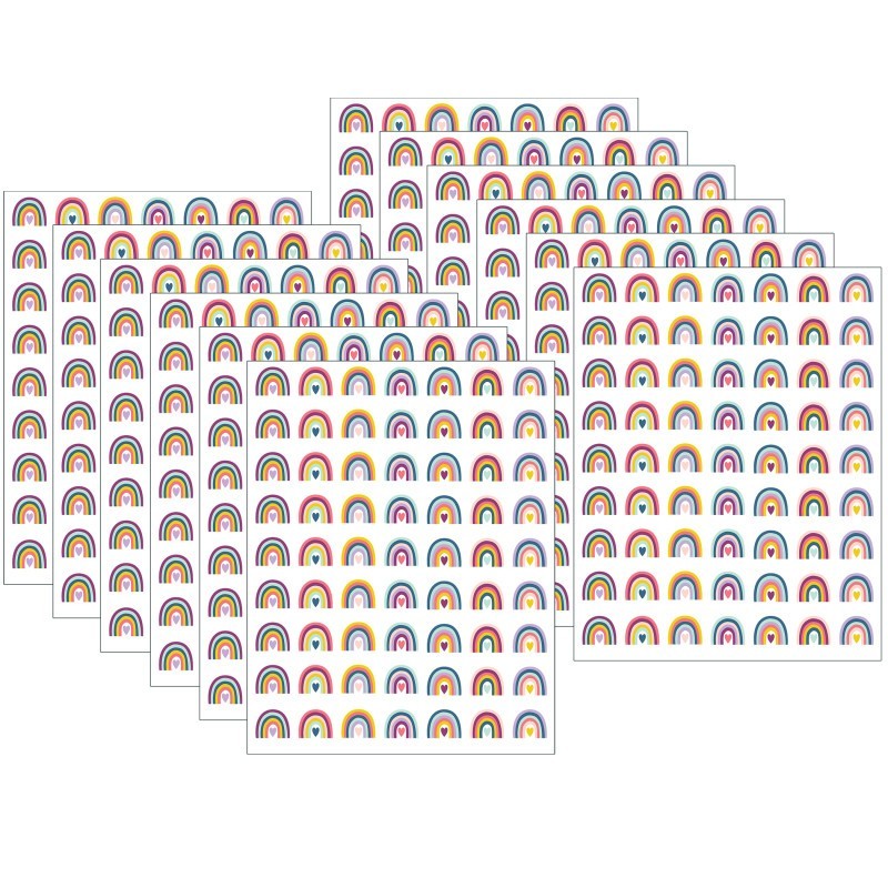 Teacher Created Resources® Oh Happy Day Rainbows Mini Stickers, 378 Per Pack, 12 Packs