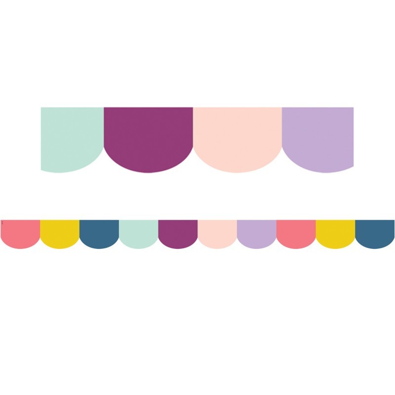 Teacher Created Resources® Oh Happy Day Scalloped Die-Cut Border Trim, 35 Feet
