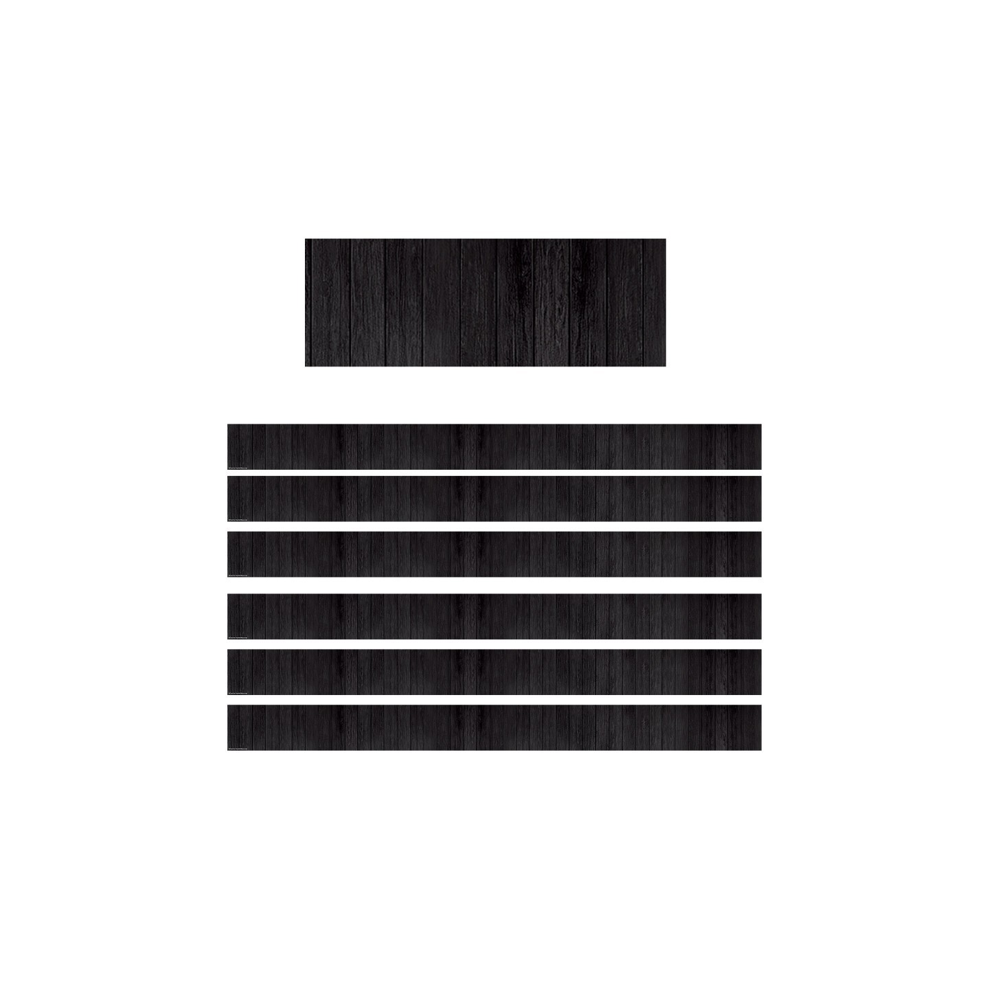 Teacher Created Resources® Black Wood Straight Border Trim, 35 Feet, 6 Packs