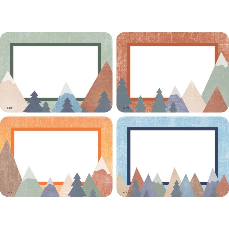 Teacher Created Resources® Moving Mountains Name Tags/Labels Multi-Pack, 36 Per Pack, 6 Packs