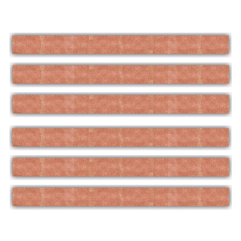 Teacher Created Resources® Moving Mountains Terra Cotta Straight Border Trim, 35 Feet Per Pack, 6 Packs