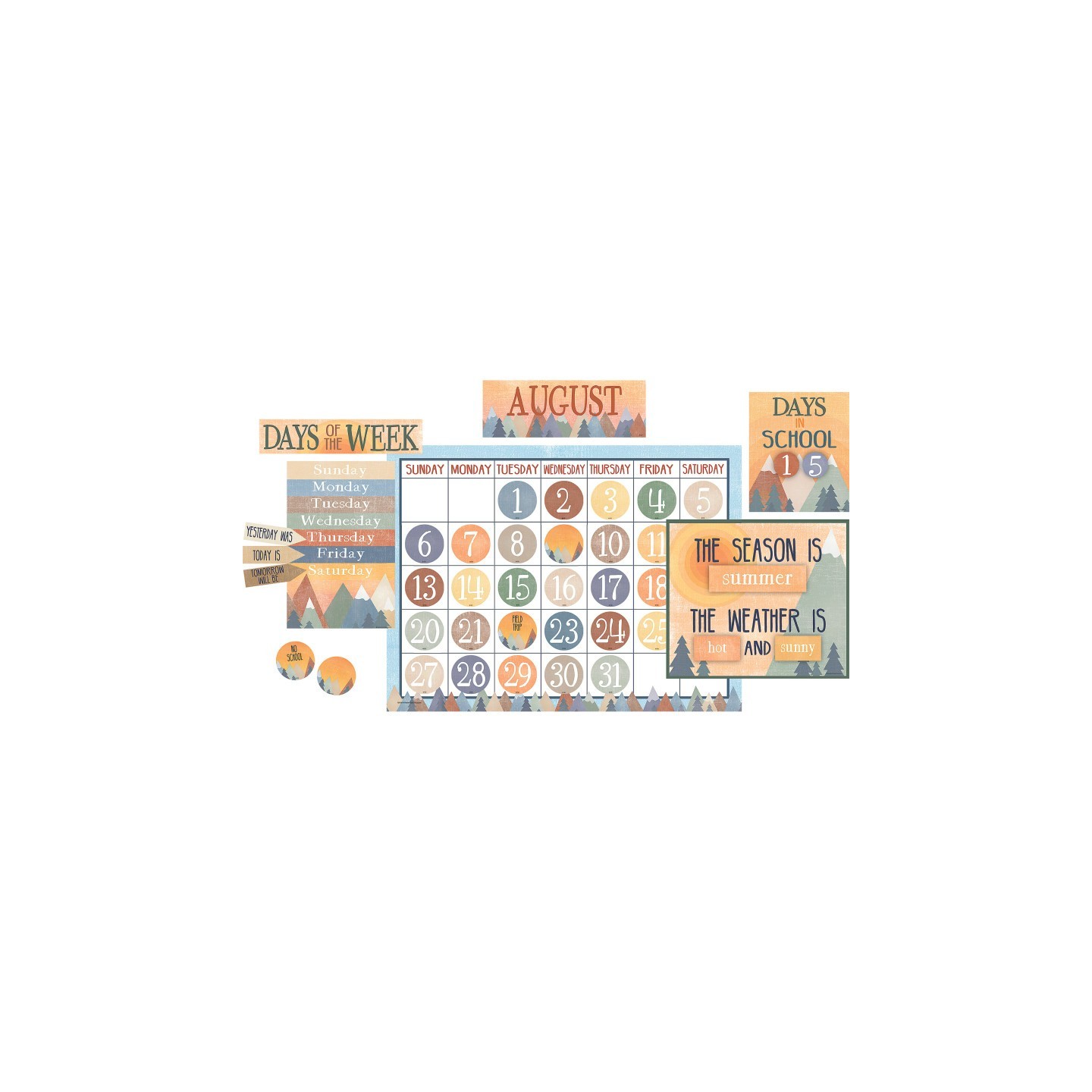 Teacher Created Resources® Moving Mountains Calendar Bulletin Board Set