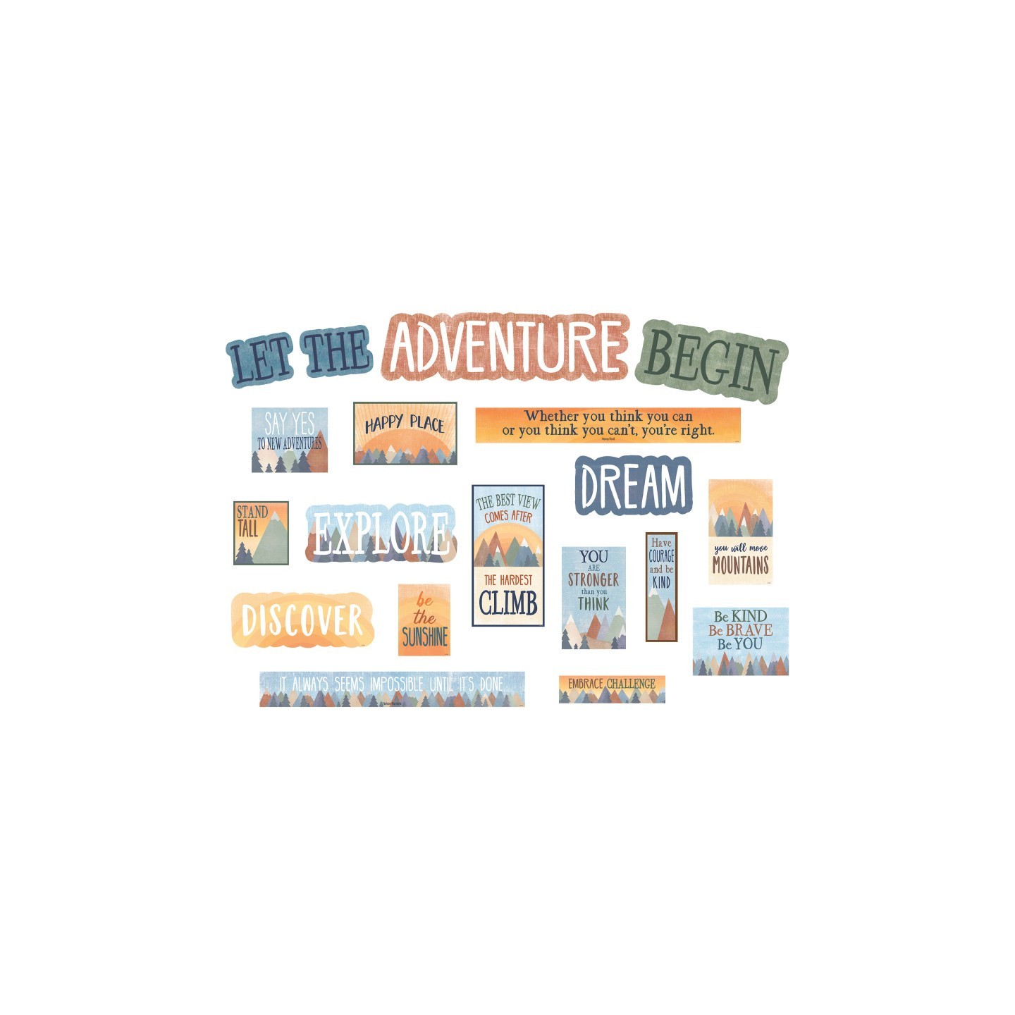 Teacher Created Resources® Moving Mountains Let the Adventure Begin Mini Bulletin Board Set