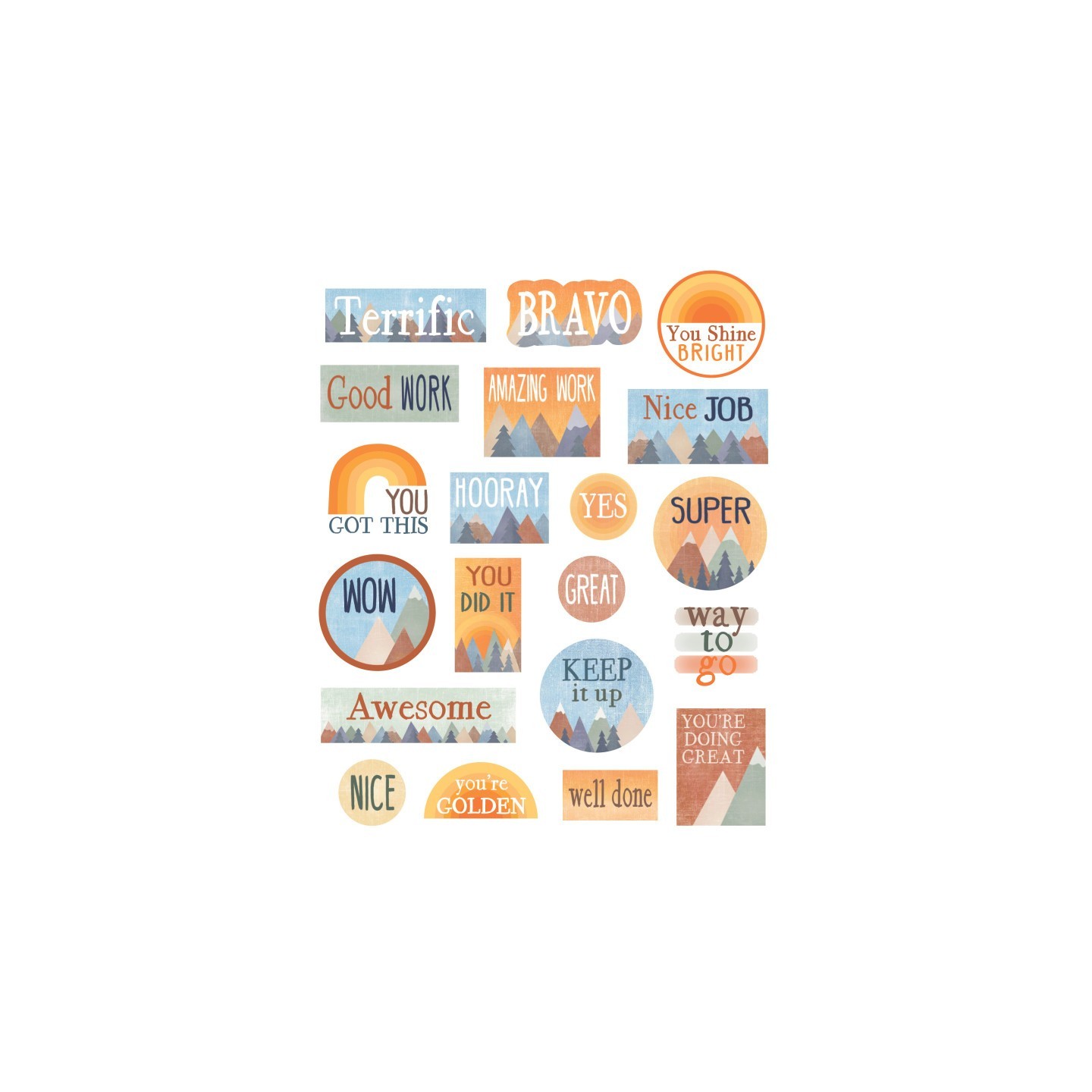 Teacher Created Resources® Moving Mountains Stickers, Pack of 120