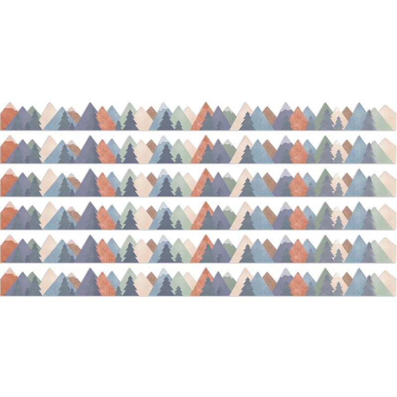 Teacher Created Resources® Moving Mountains Die-Cut Border Trim, 35 Feet Per Pack, 6 Packs