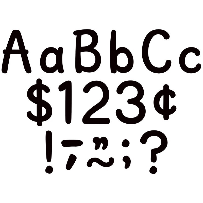 Teacher Created Resources® Black 4" Modern Classic Letters Combo Pack, 257 Per Pack, 2 Packs