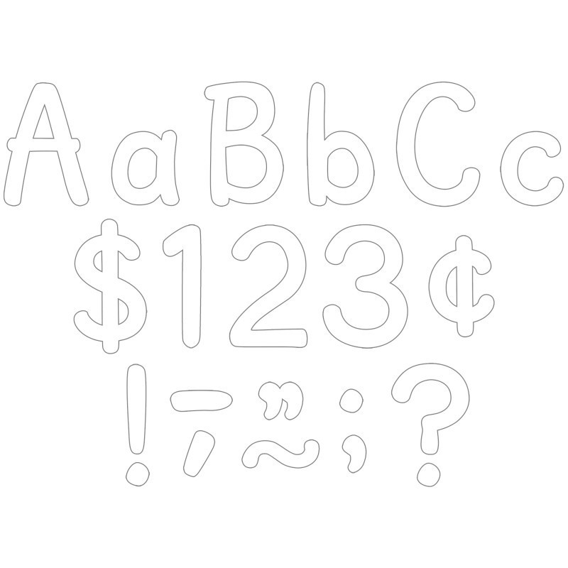 Teacher Created Resources® White 4" Modern Classic Letters Combo Pack, Pack of 257