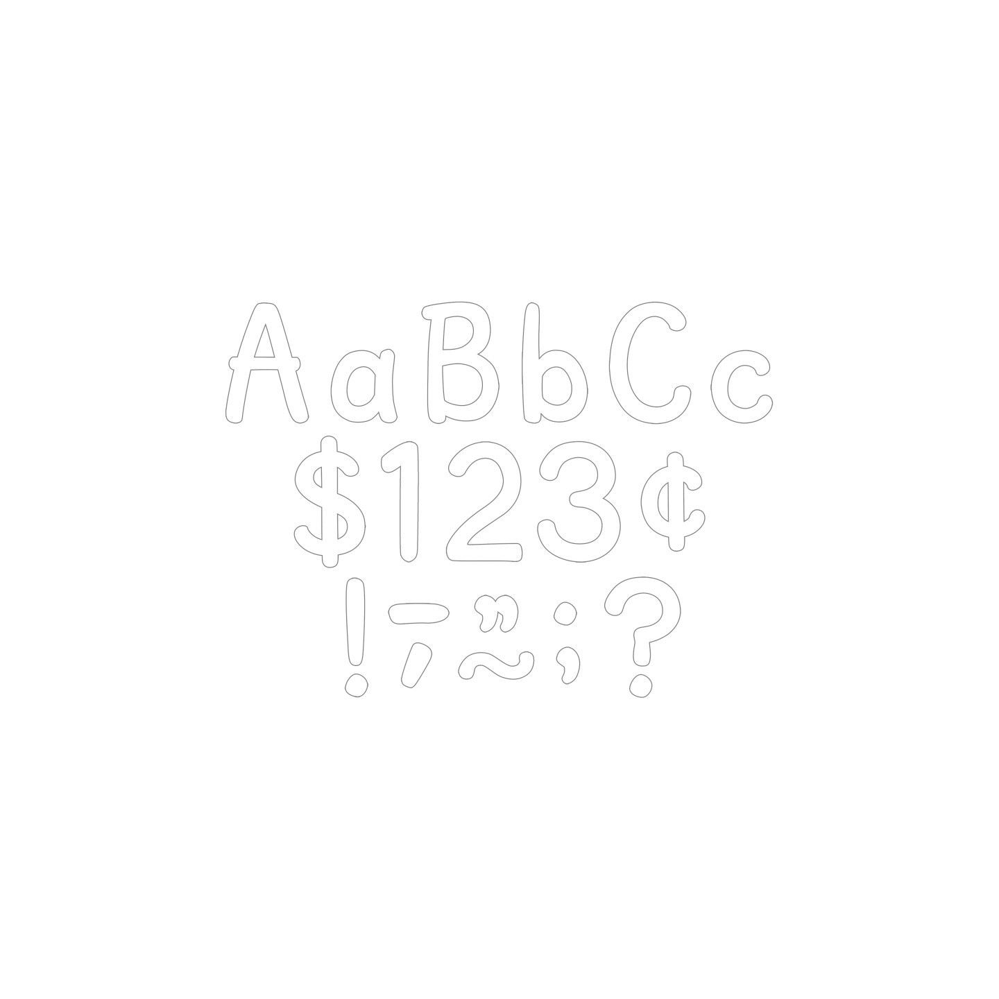 Teacher Created Resources® White 4" Modern Classic Letters Combo Pack, Pack of 257