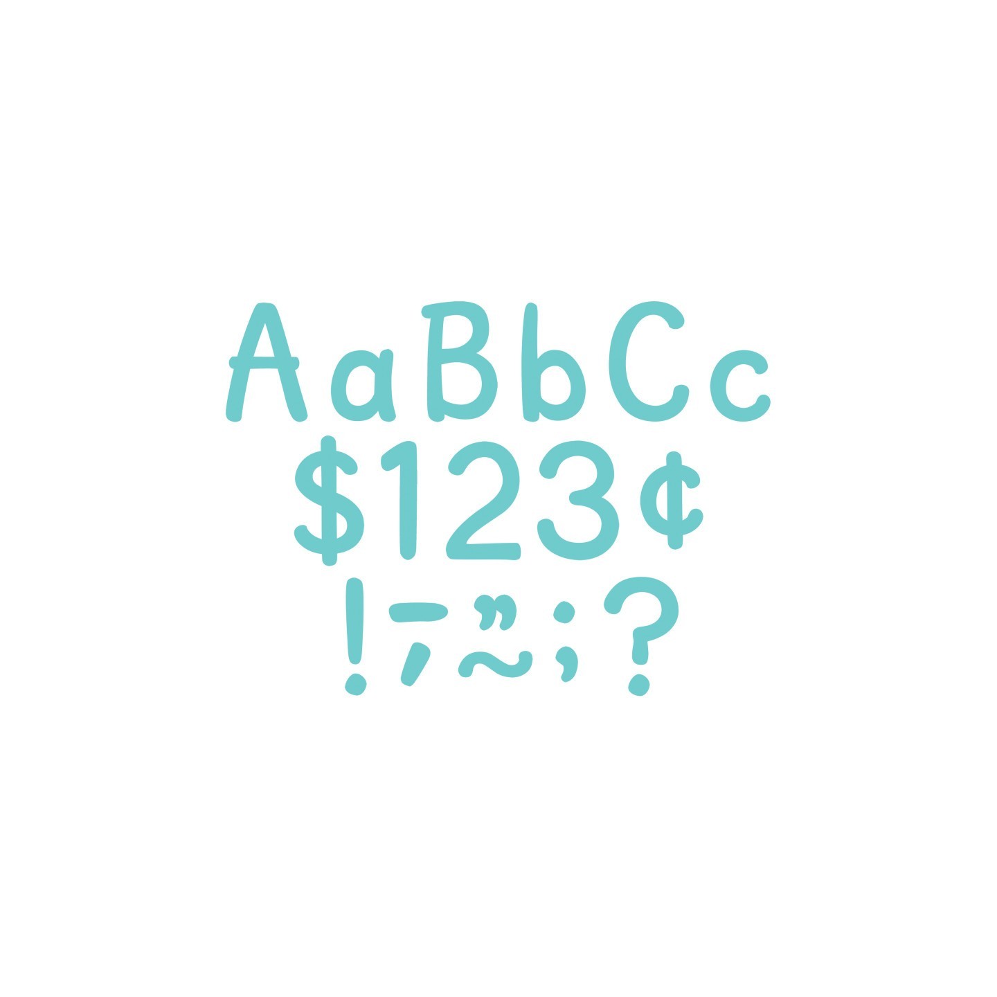 Teacher Created Resources® Light Turquoise 4" Modern Classic Letters Combo Pack, Pack of 257