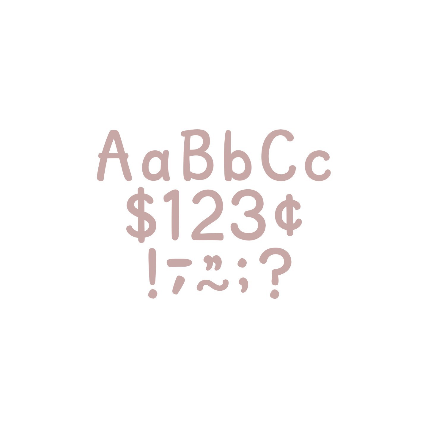 Teacher Created Resources® Light Mauve 4" Modern Classic Letters Combo Pack, Pack of 257