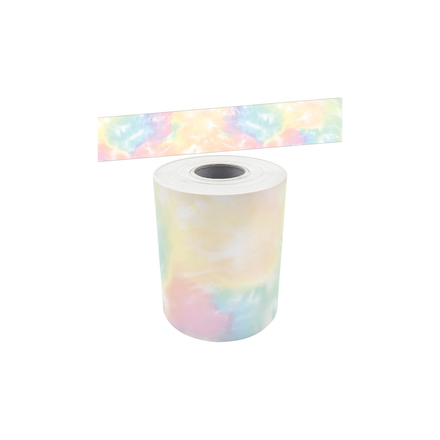 Teacher Created Resources® Pastel Pop Tie-Dye Straight Rolled Border Trim, 50 Feet