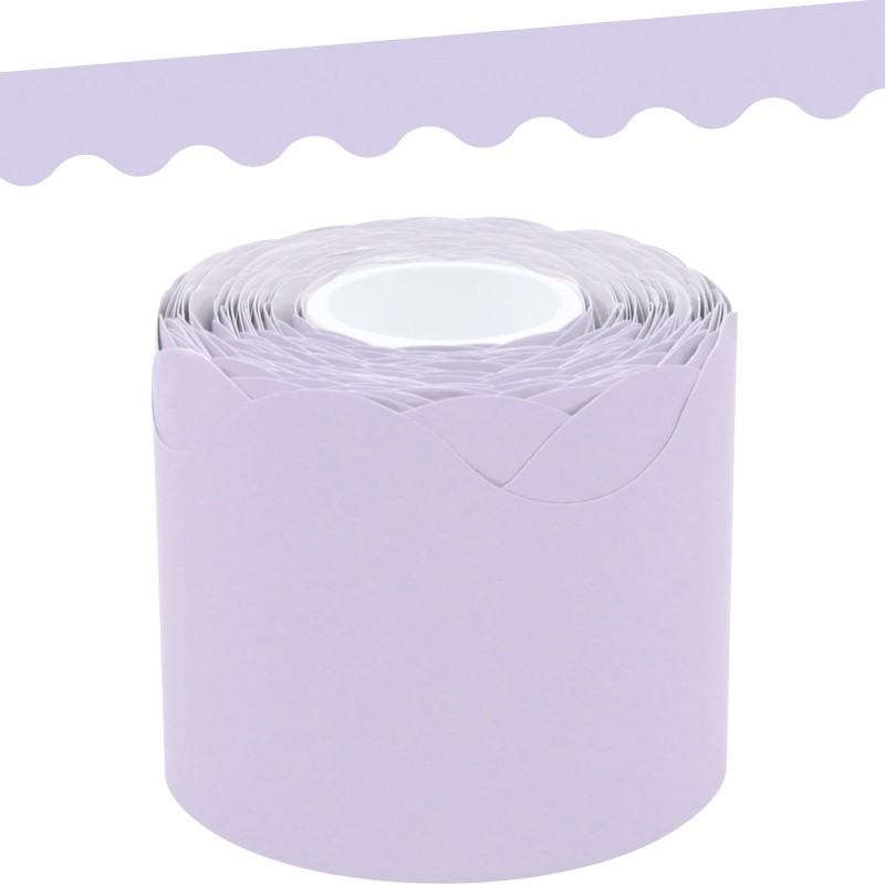 Teacher Created Resources® Lavender Scalloped Rolled Border Trim, 50 Feet