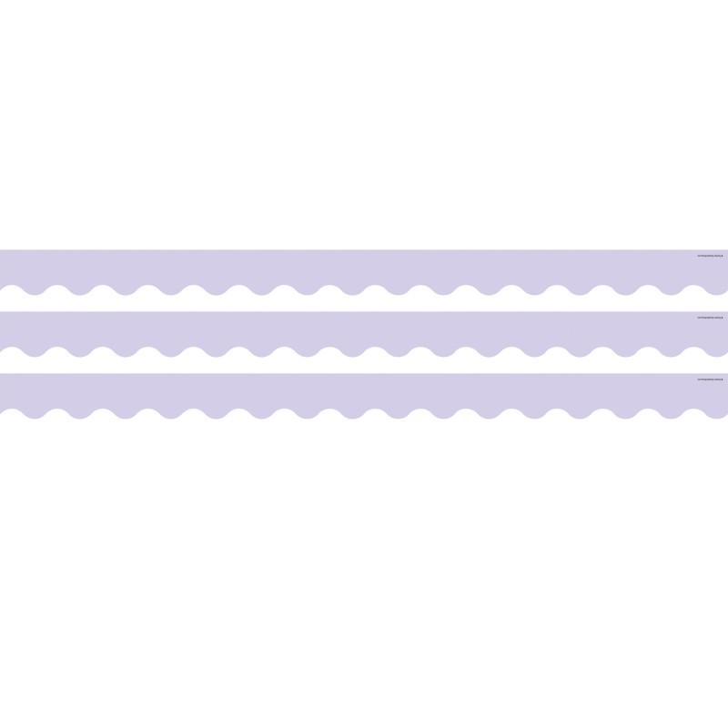 Teacher Created Resources® Lavender Scalloped Rolled Border Trim, 50 Feet, 3 Rolls