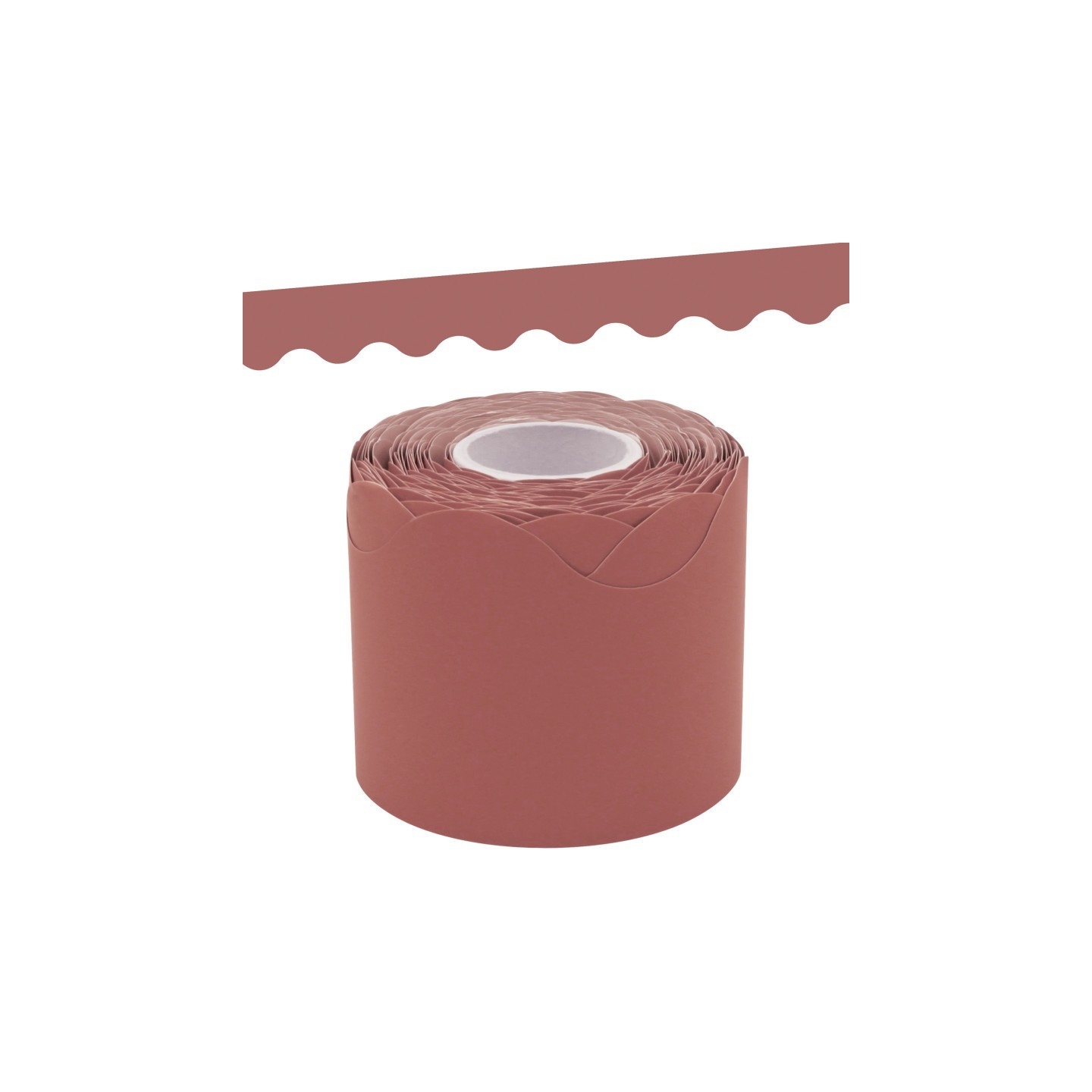 Teacher Created Resources® Deep Rose Scalloped Rolled Border Trim, 50 Feet