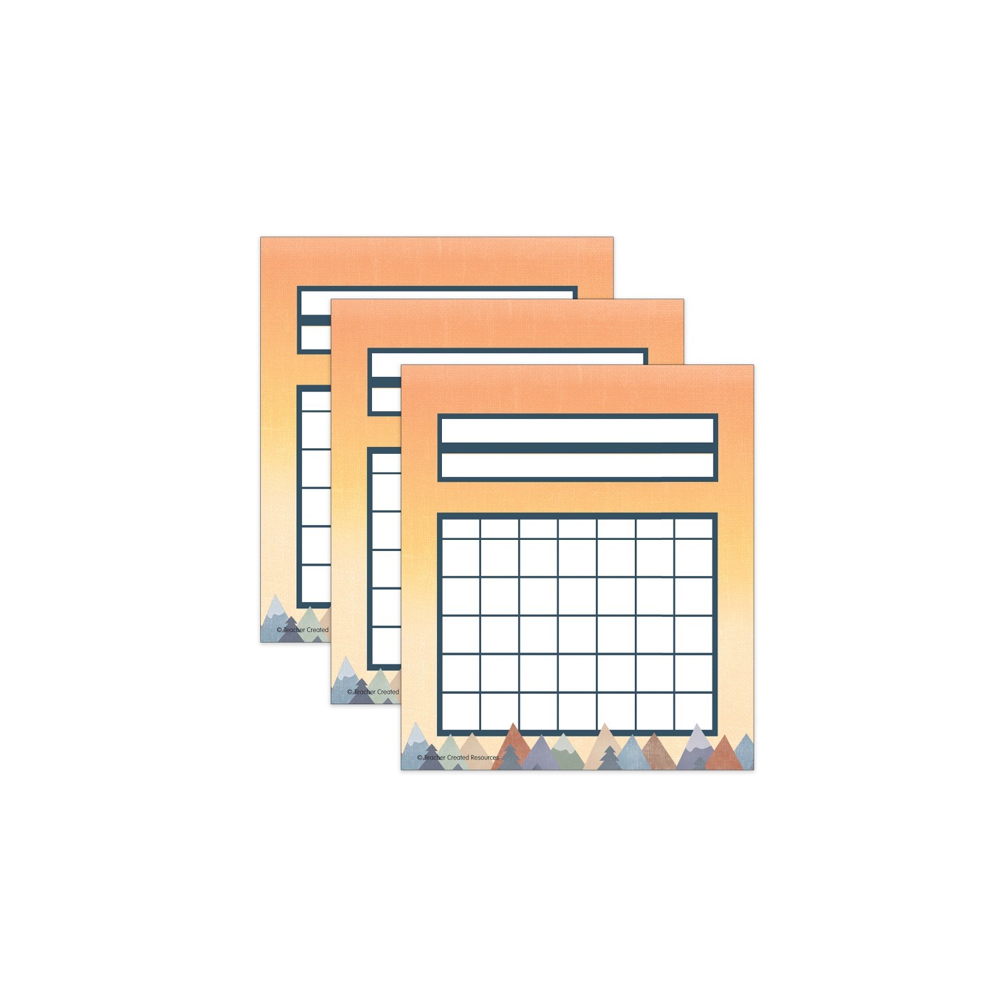 Teacher Created Resources® Moving Mountains Incentive Charts, 36 Per Pack, 3 Packs