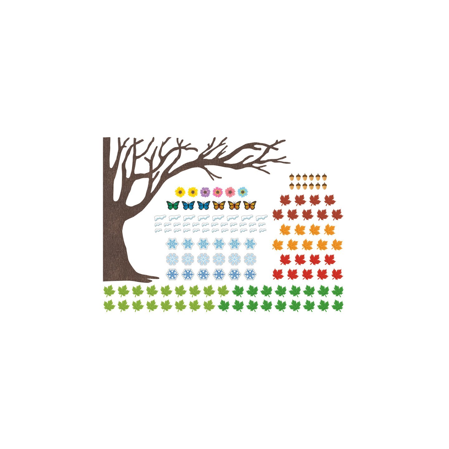 Teacher Created Resources® Tree for All Seasons Bulletin Board Set, 144 Pieces