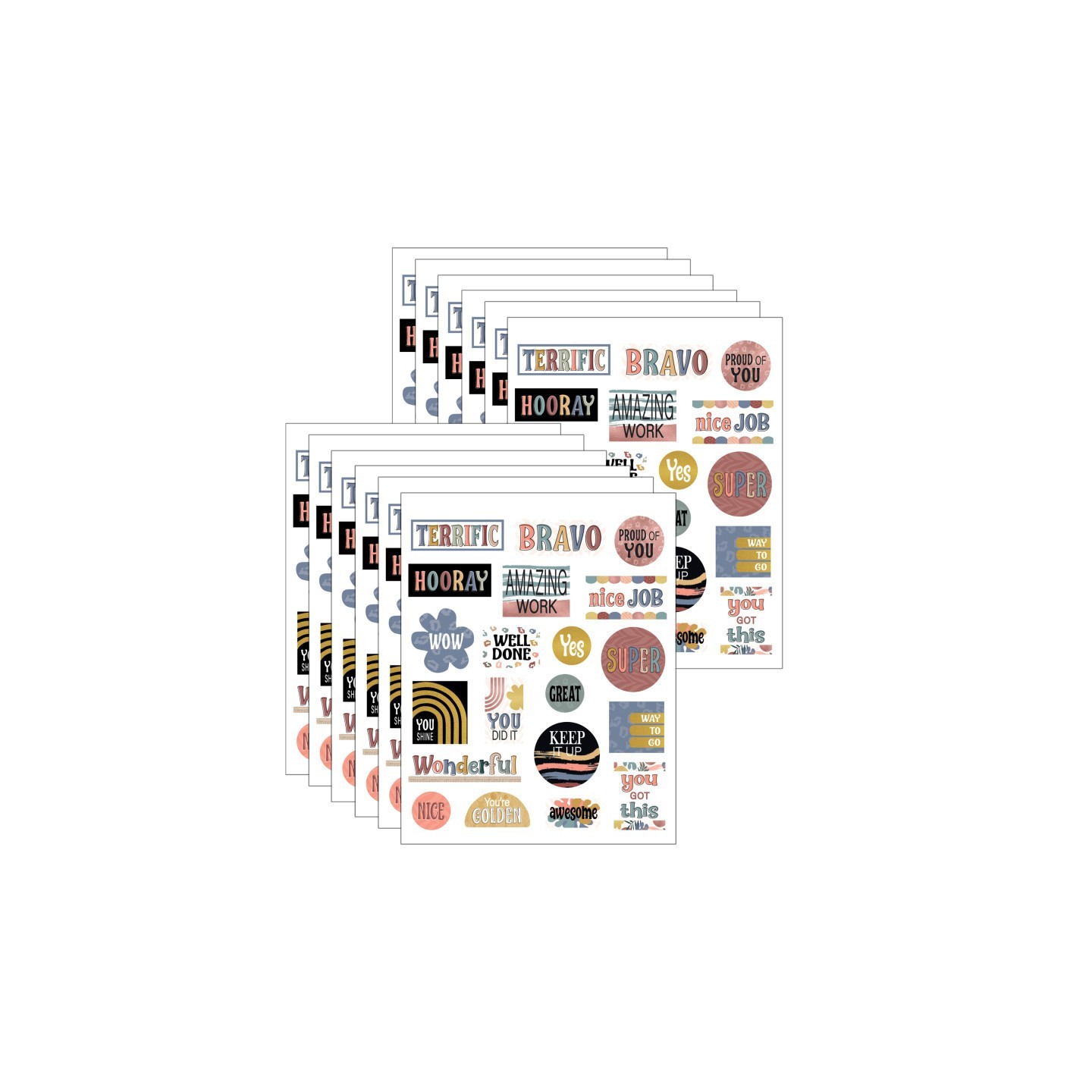 Teacher Created Resources® Wonderfully Wild Stickers, 120 Per Pack, 12 Packs