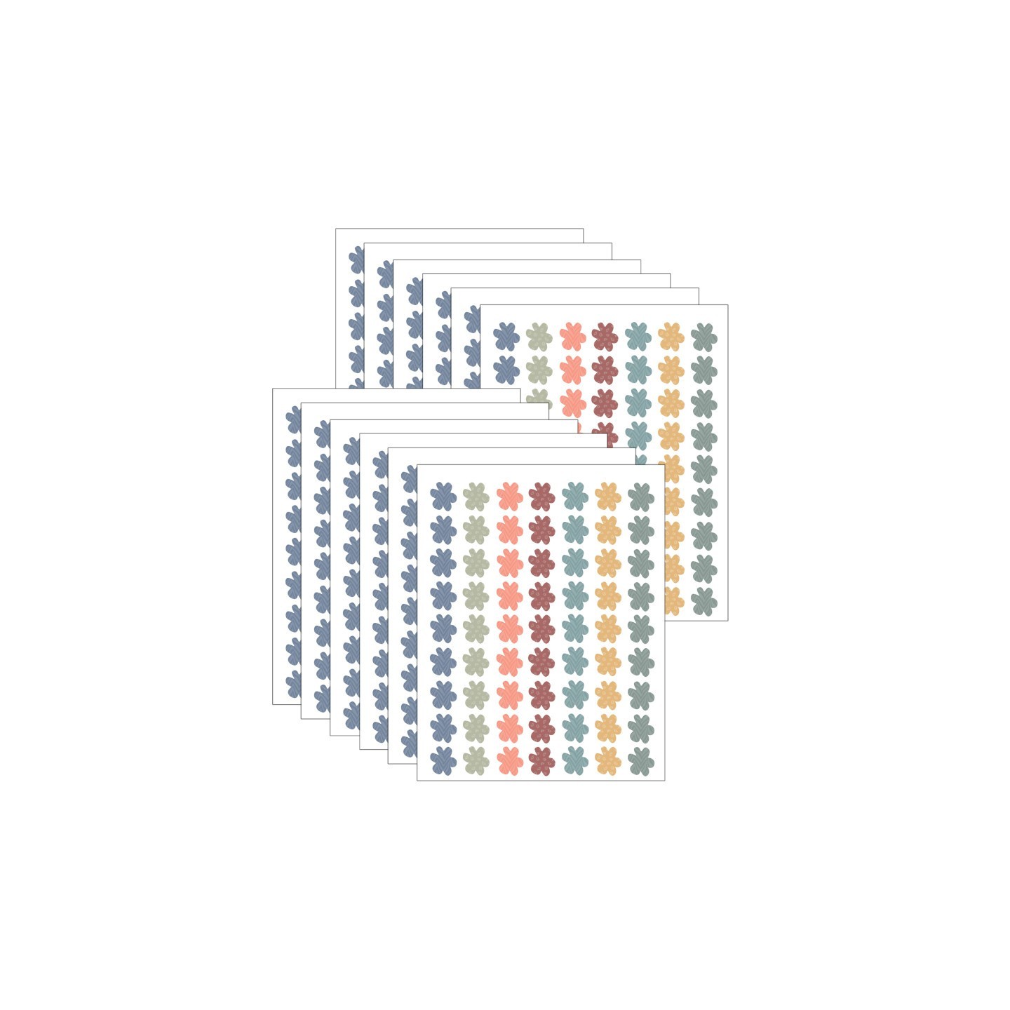 Teacher Created Resources® Wonderfully Wild Flowers Mini Stickers, 378 Per Pack, 12 Packs