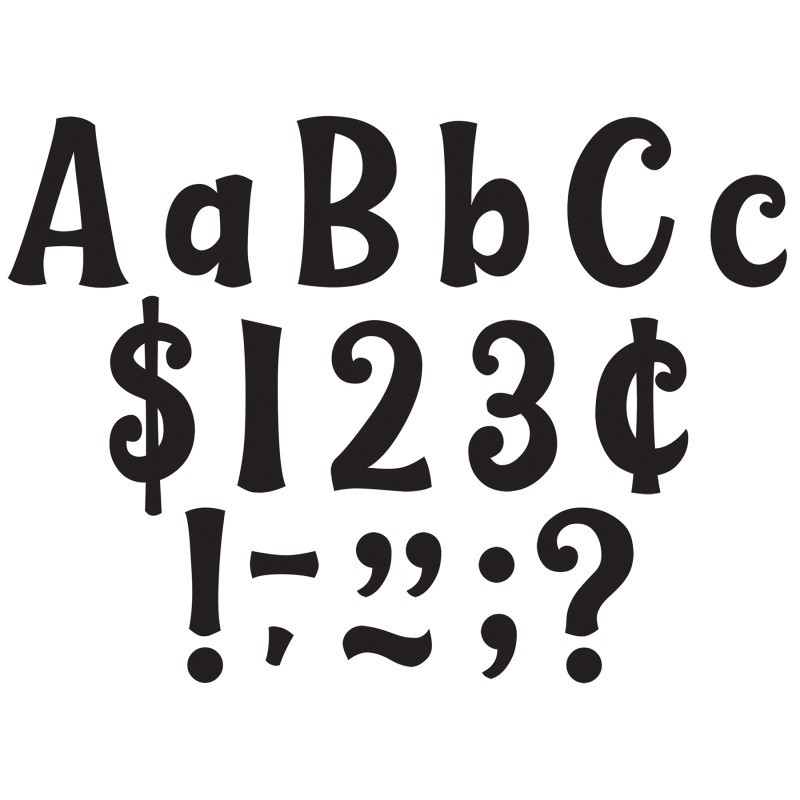 Teacher Created Resources® Black 4" Wild Whimsy Letters Combo Pack, Pack of 270