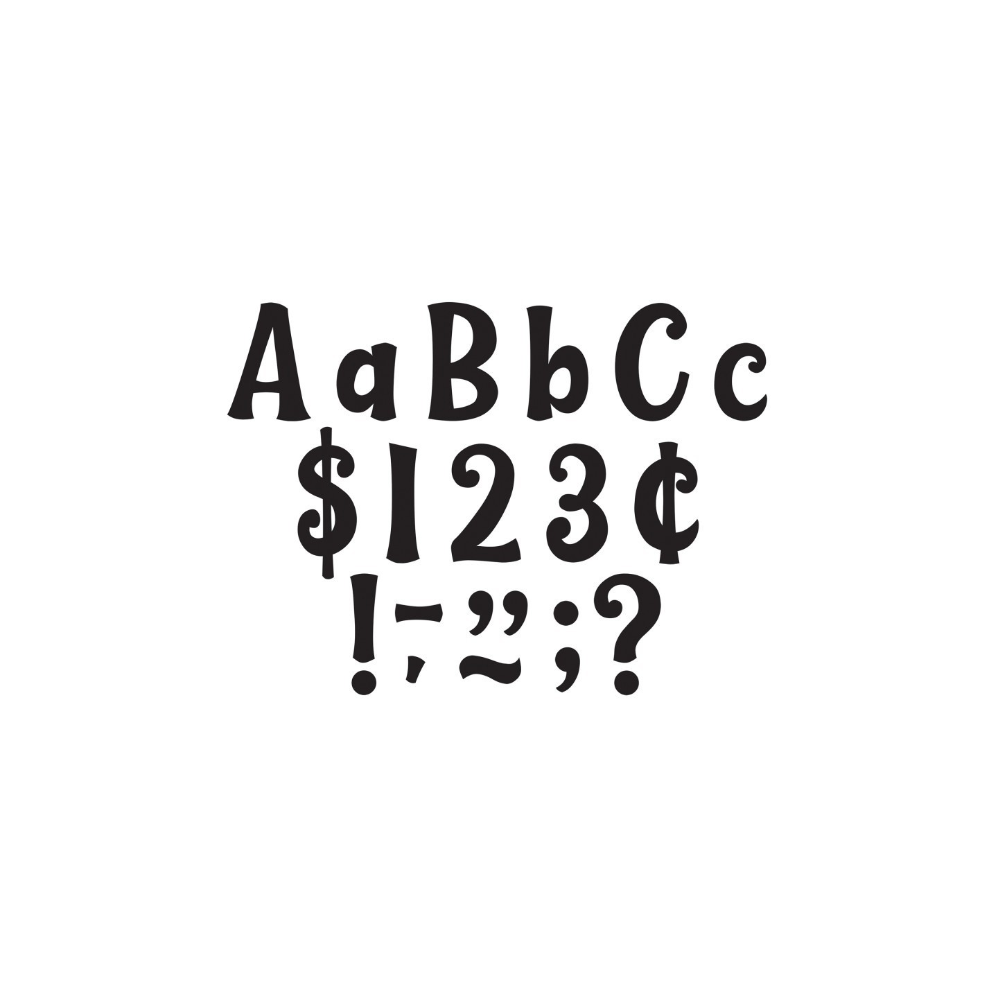 Teacher Created Resources® Black 4" Wild Whimsy Letters Combo Pack, Pack of 270