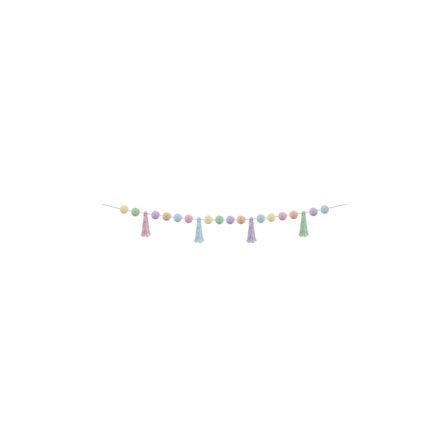 Teacher Created Resources® Pastel Pop Pom-Poms and Tassels Garland, 60"
