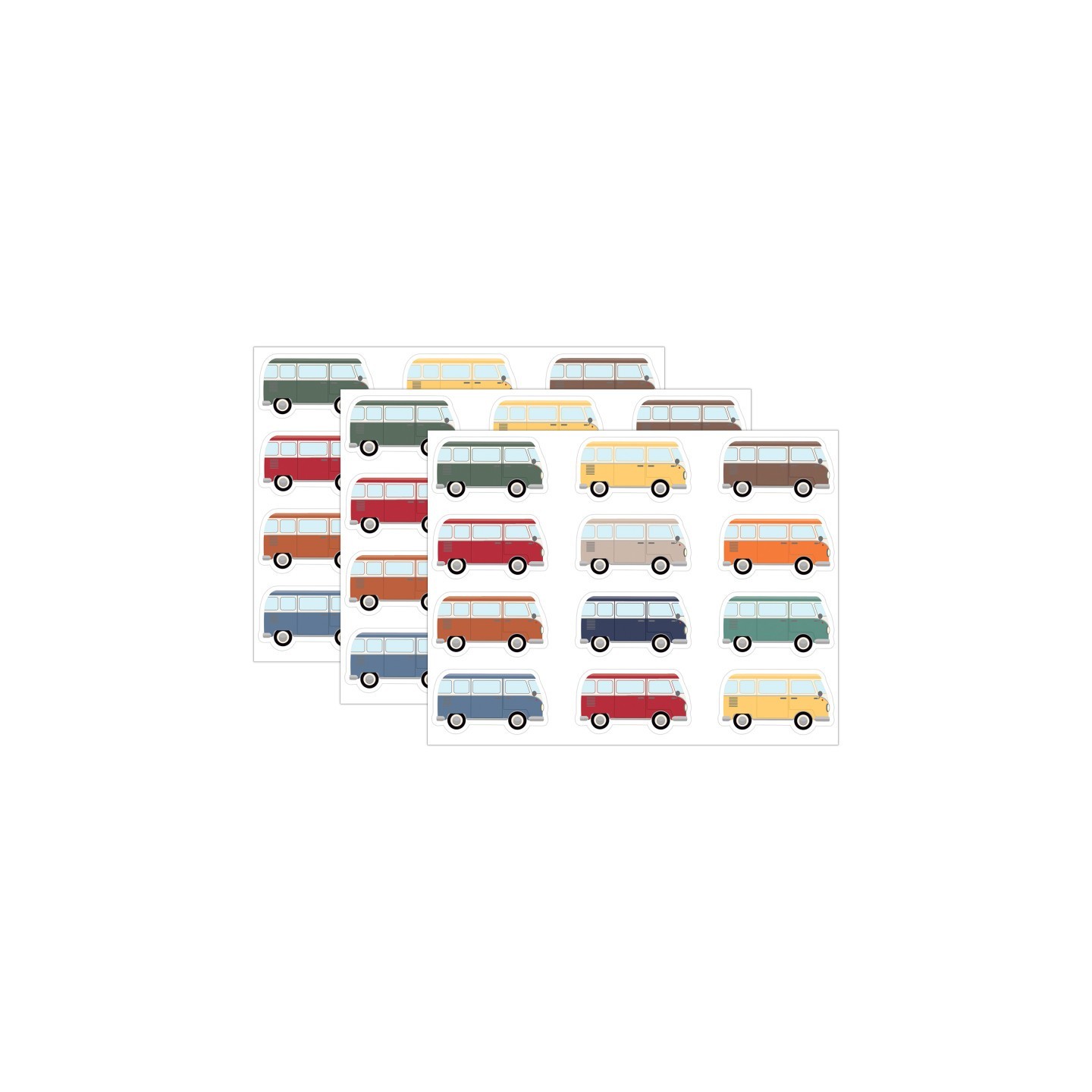 Teacher Created Resources® Moving Mountains Road Trip Camper Vans Mini Accents, 36 Per Pack, 3 Packs
