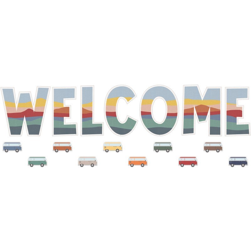 Teacher Created Resources® Moving Mountains Road Trip Welcome Bulletin Board Set, 45 Pieces