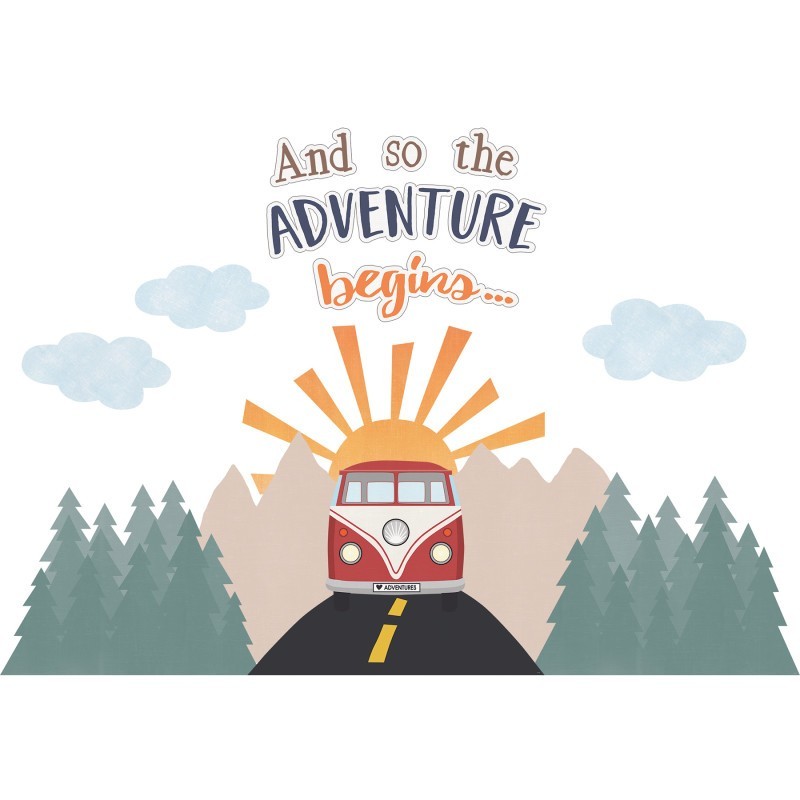 Teacher Created Resources® Moving Mountains Road Trip The Adventure Begins Bulletin Board Set, 15 Pieces