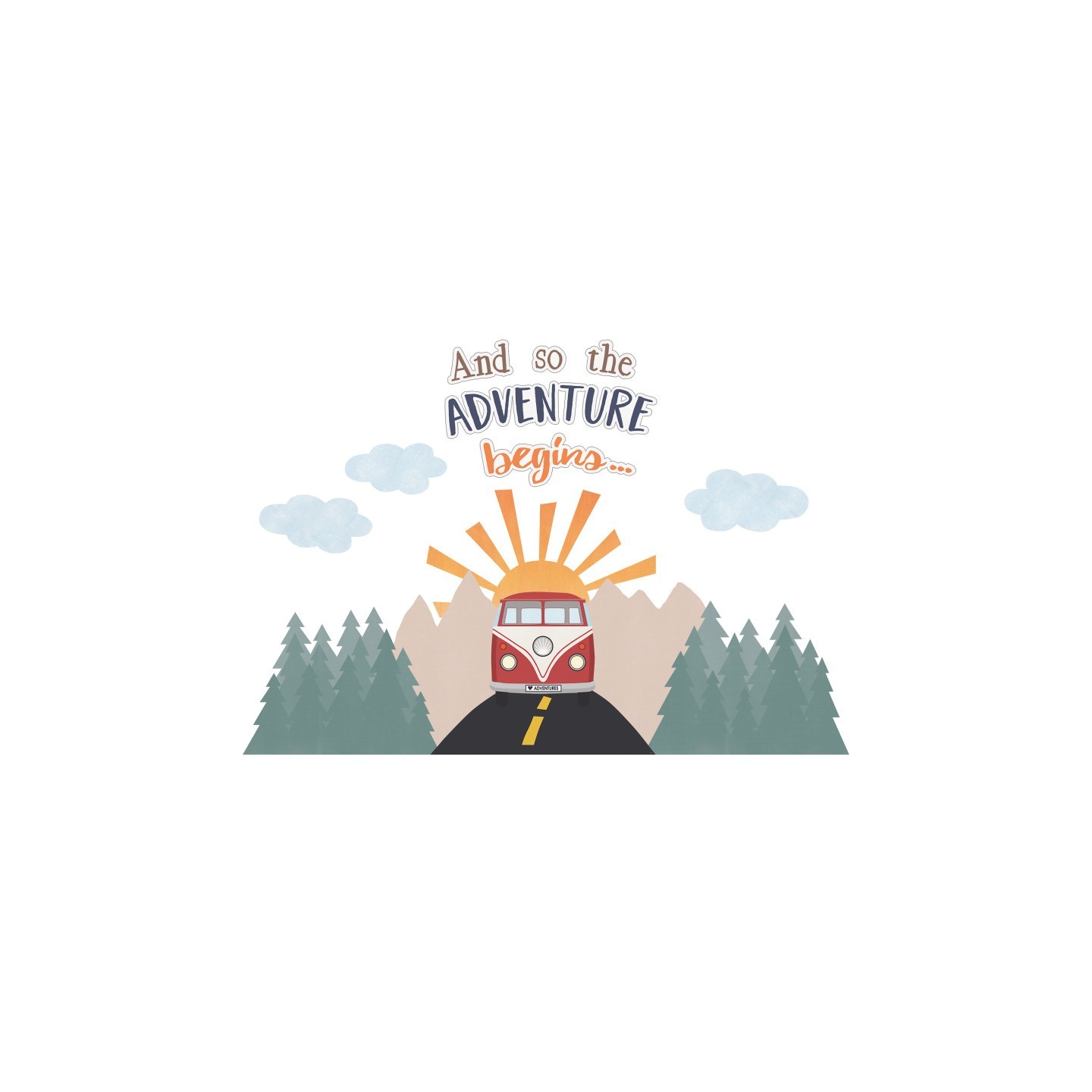 Teacher Created Resources® Moving Mountains Road Trip The Adventure Begins Bulletin Board Set, 15 Pieces